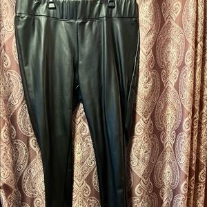 Mixit Sleek Black Leatherette Leggings